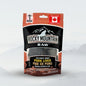 Rocky Mountain Raw pork liver treats in a 60g package, showing fresh, sliced pork liver for dogs or pets.