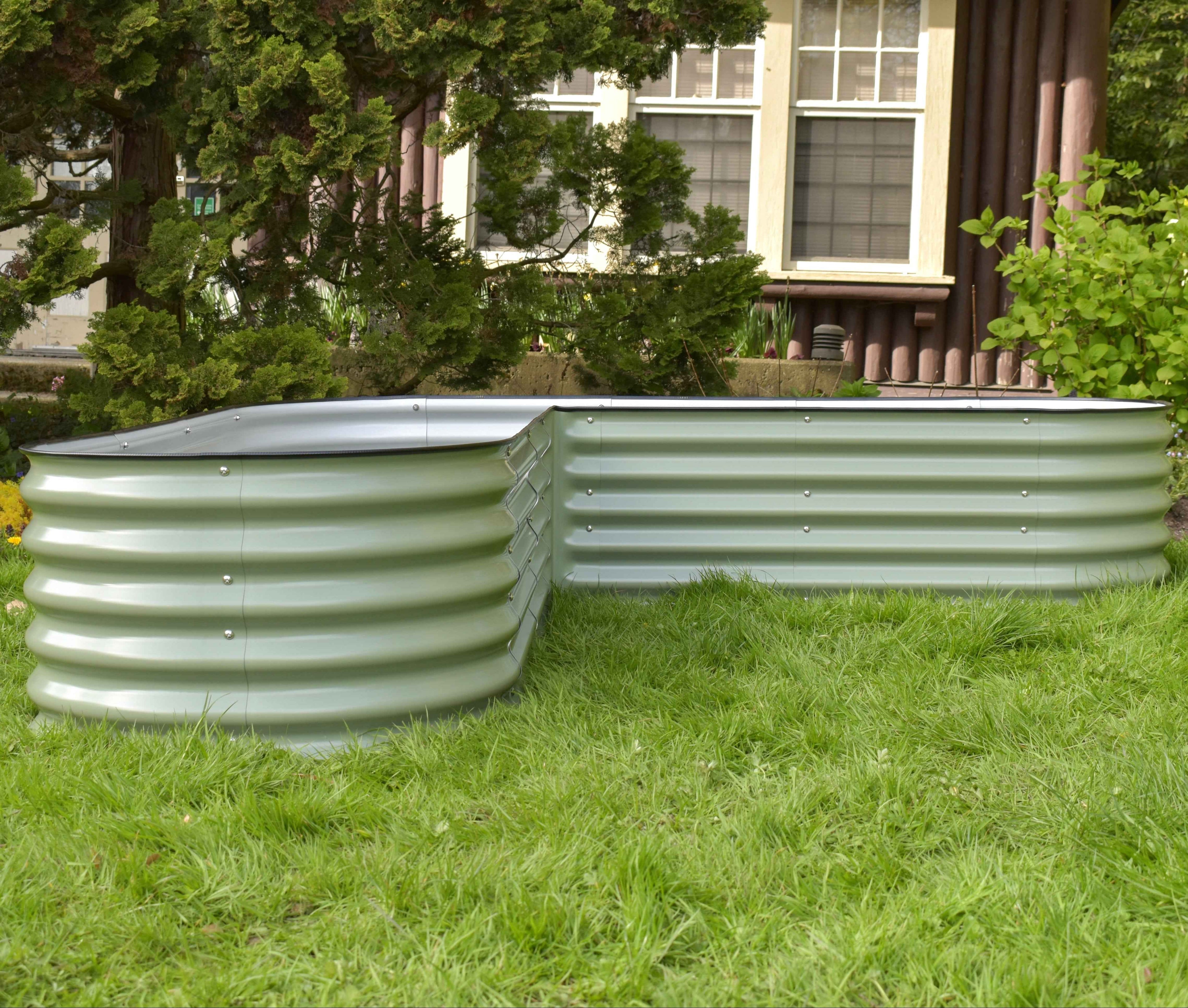 17" Tall L-Shape Garden Bed Kit