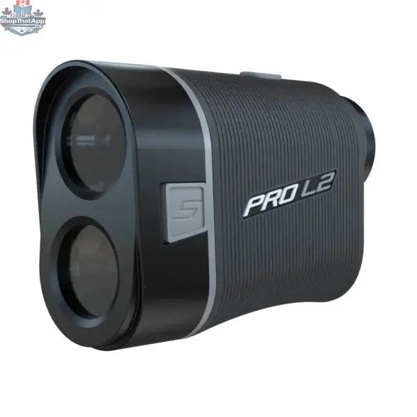 Gray PRO L2 Rangefinder by The Golfather Ltd., showcasing its compact design and ergonomic grip for accurate distance measurement.