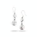 Double Beaten Disc Earrings In Silver Plate - Shopthatapp.ca
