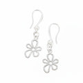 Flower Charm Earrings in Silver Plate - Shopthatapp.ca
