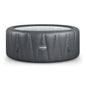 Zoppinh Wave Atlantic 4/6-person inflatable round hot tub with integrated heater, shown in grey, suitable for relaxing spa sessions