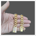 Elevate Your Style with Our Gold Prong Cuban Link Chain