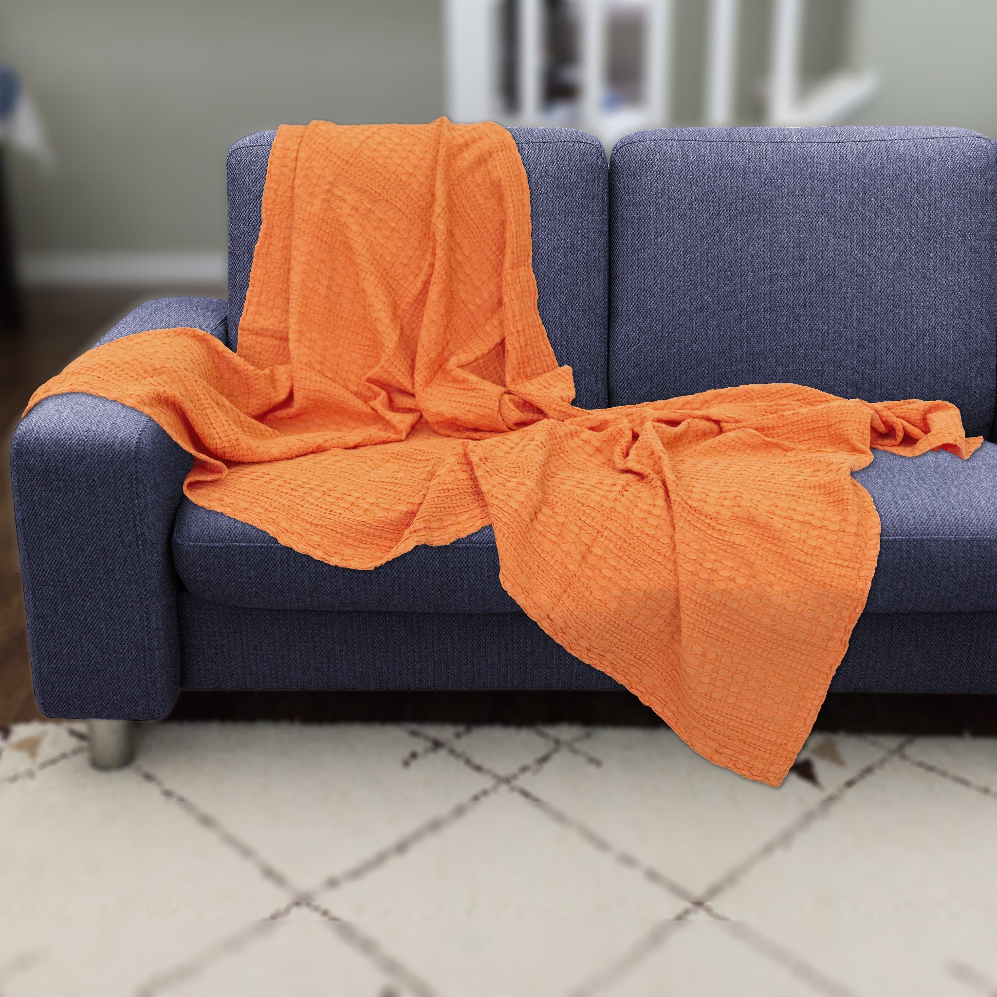 Double-Waffle Wearable Cotton Throw (2 Colors) - Shopthatapp.ca