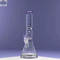 Purple 8-arm beaker bong by Castle Glassworks, 14-inch precision-crafted water pipe with a clear glass base and vibrant purple accents.