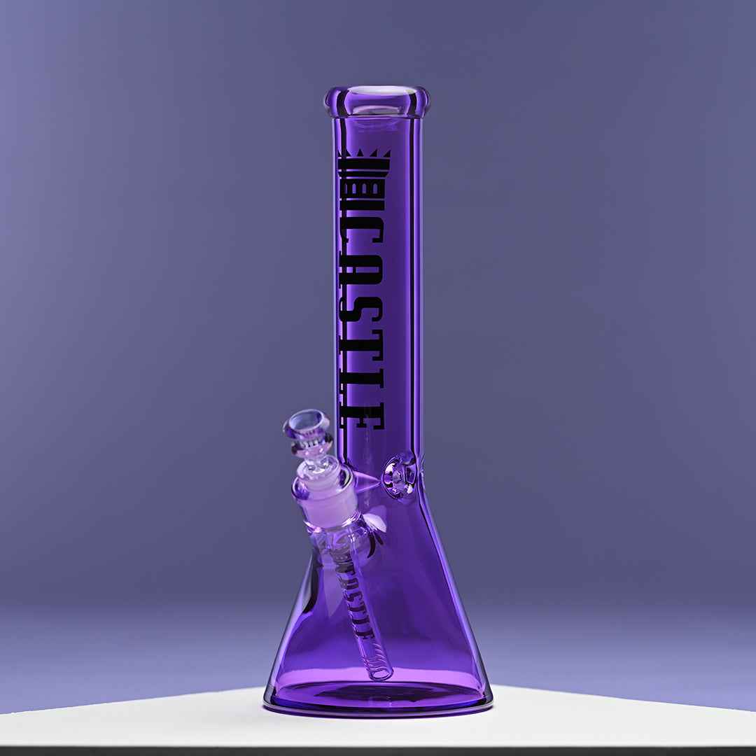 14" Electroplated Beaker Bong – 7mm Heavy Duty Glass