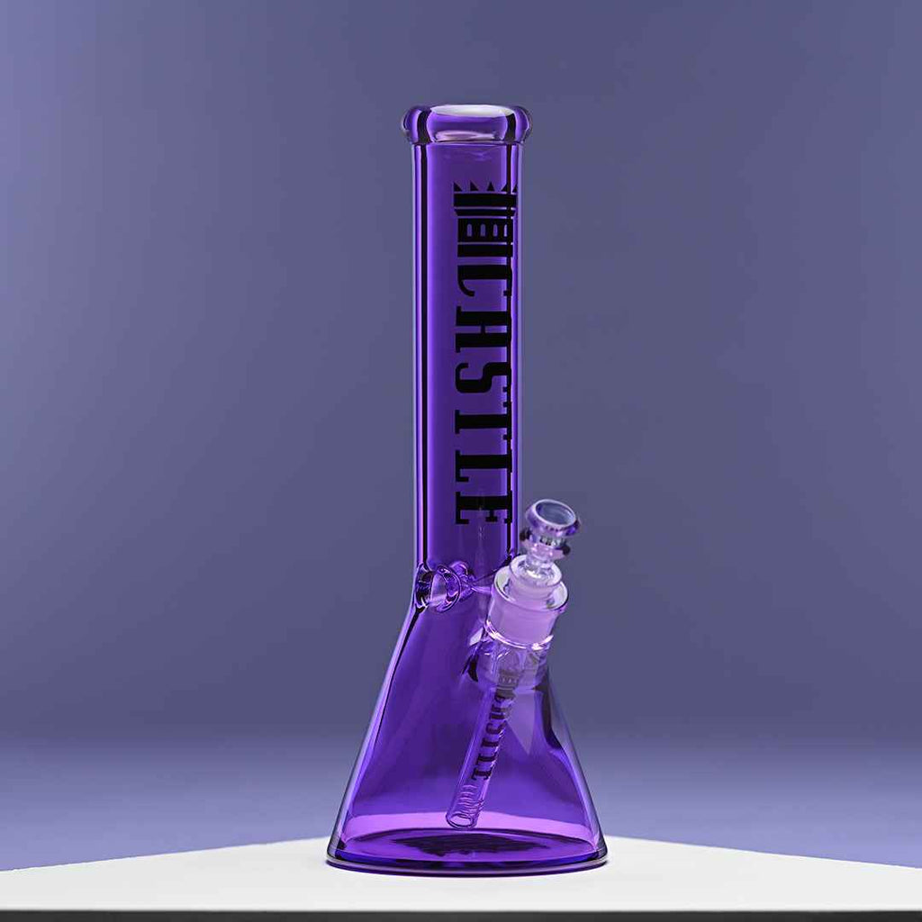 14" Electroplated Beaker Bong – 7mm Heavy Duty Glass