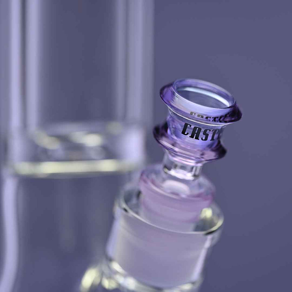 18" 9mm Thick Glass Beaker Bong with Colored Logo