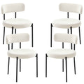 Avery 4 Pieces Modern Dining Chairs with Corduroy Upholstery-Beige