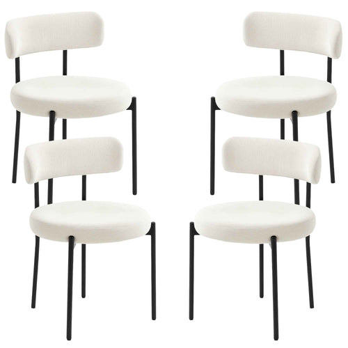 Avery 4 Pieces Modern Dining Chairs with Corduroy Upholstery-Beige