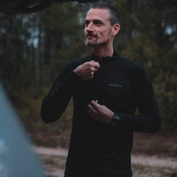 Men's Merino Wool 1/4 Zip Pullover — Midweight