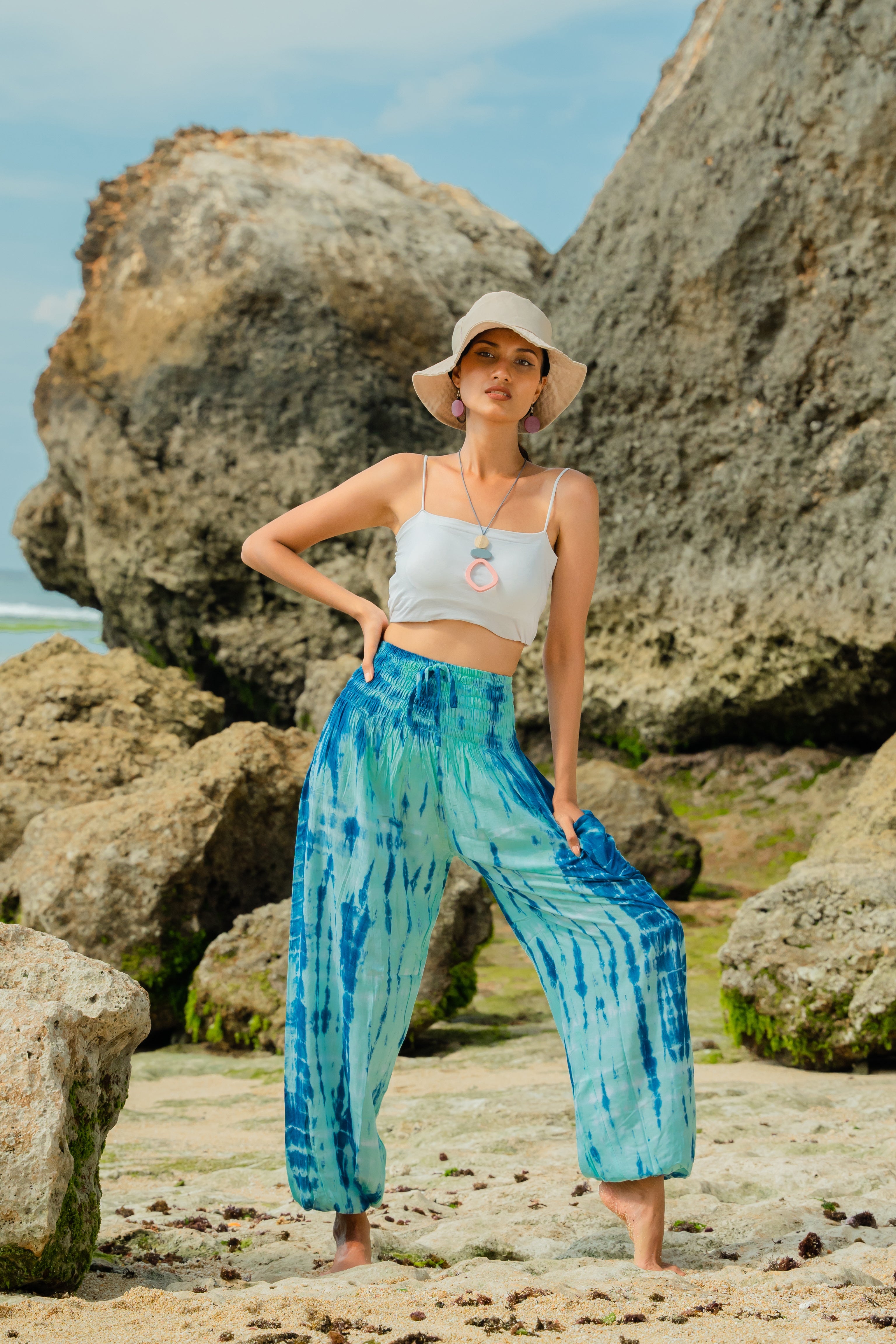 Bone Tie Dye Bali Pants - Blue - Shopthatapp.ca