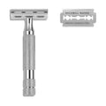 Rockwell 2C Adjustable Safety Razor - White Chrome with 2 Settings