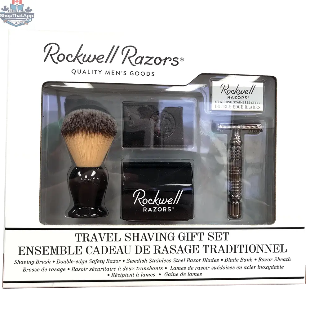 Rockwell R1 Travel Shaving Set - Gunmetal (All-in-One Gift Kit) - Shopthatapp.ca