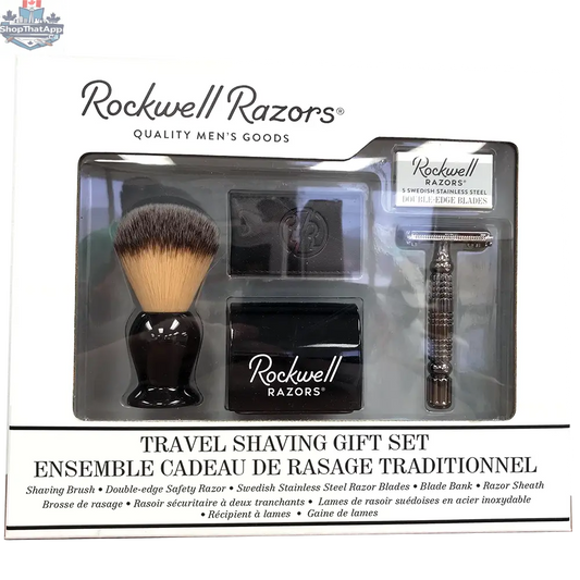 Rockwell R1 Travel Shaving Set - Gunmetal (All-in-One Gift Kit) - Shopthatapp.ca