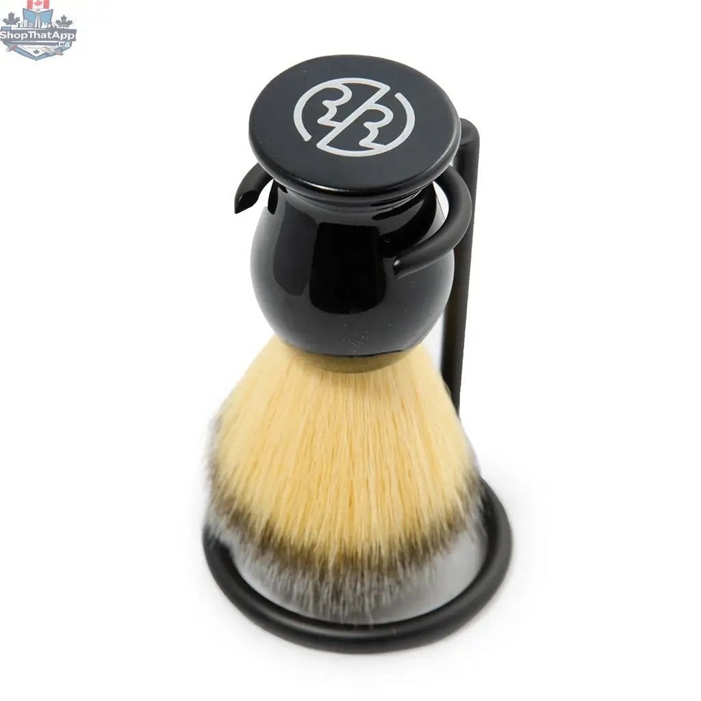 Rockwell Synthetic Shaving Brush, H:105, L:60, K:20mm, Black Acrylic Handle - Shopthatapp.ca