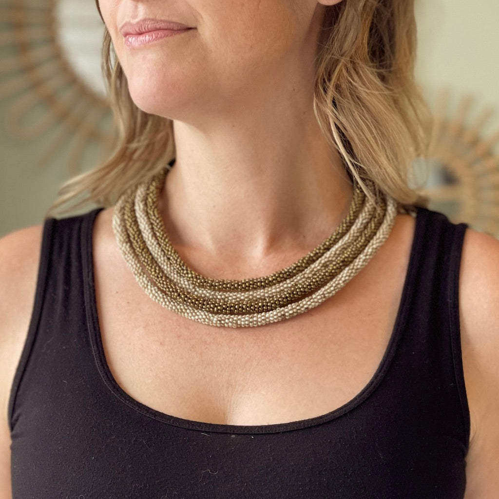 Four Strand Collar Necklace - Shopthatapp.ca