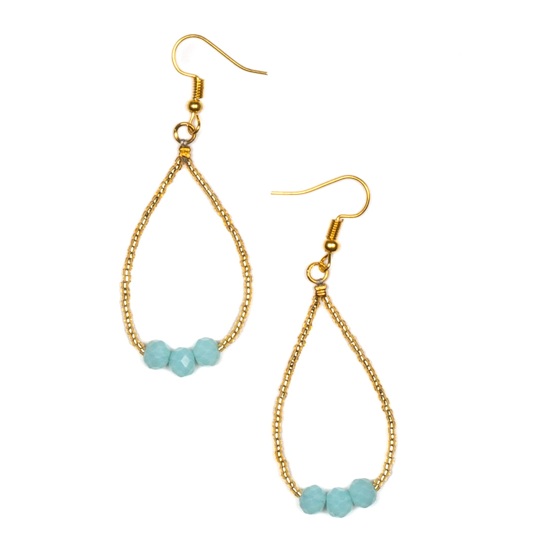 Tear Drop Crystal Bead Earrings for Elegant Style - Shopthatapp.ca