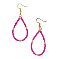 Tear Drop Seed Bead Earrings with Gold Accents for a Chic Look - Shopthatapp.ca