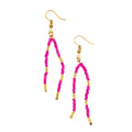 Double Drop Seed Bead Earrings With Gold Accents - Shopthatapp.ca