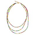 Triple Strand Pearl Necklace with Elegant Design - Shopthatapp.ca