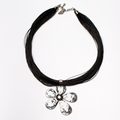 Beaten Flower Necklace On Multi Thread - Shopthatapp.ca