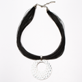 Beaten Disc Necklace On Multi Thread - Shopthatapp.ca