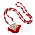 Wooden Bead Necklace with Tassels and Pendant - Shopthatapp.ca