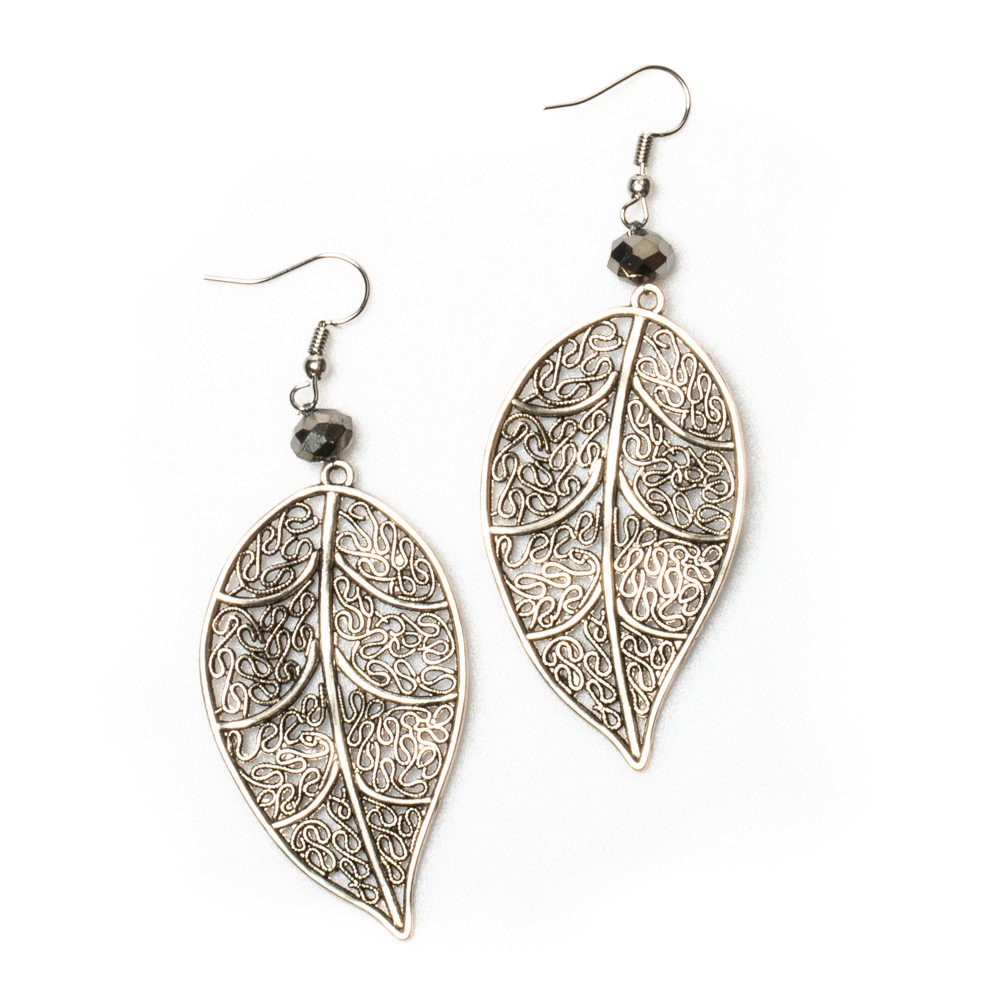 Leaf Crystal Earrings - Elegant Nature-Inspired Jewelry - Shopthatapp.ca