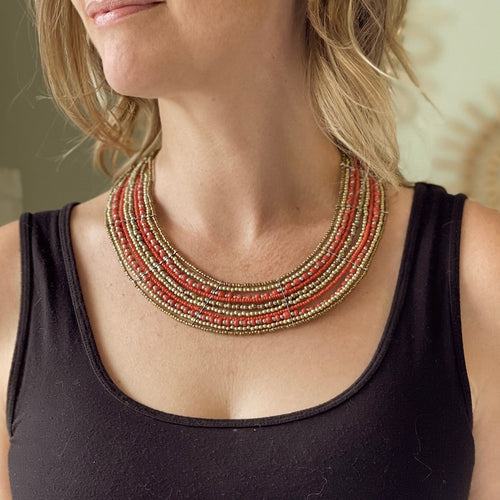 Beaded Collar Necklace - Shopthatapp.ca