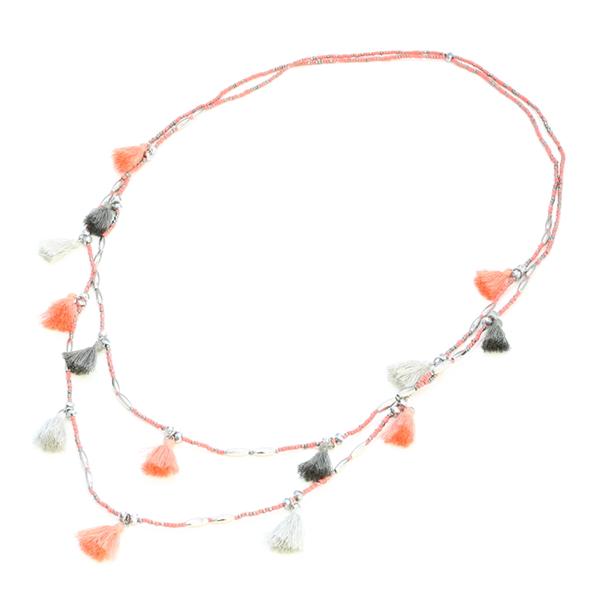 Long Double Strand Tassel Necklace - Shopthatapp.ca