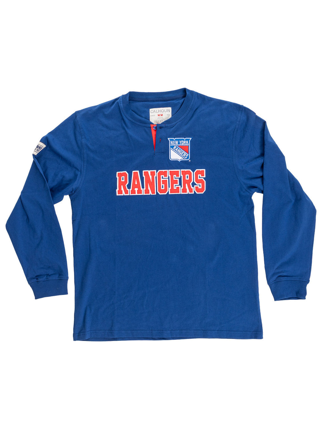 New York Rangers Long Sleeve Henley - Shopthatapp.ca