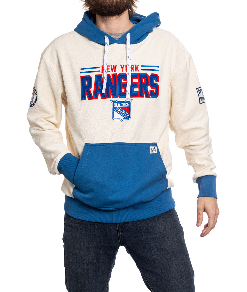 New York Rangers NHL Unisex Reverse Terry Retro Premium Hoodie - Shopthatapp.ca