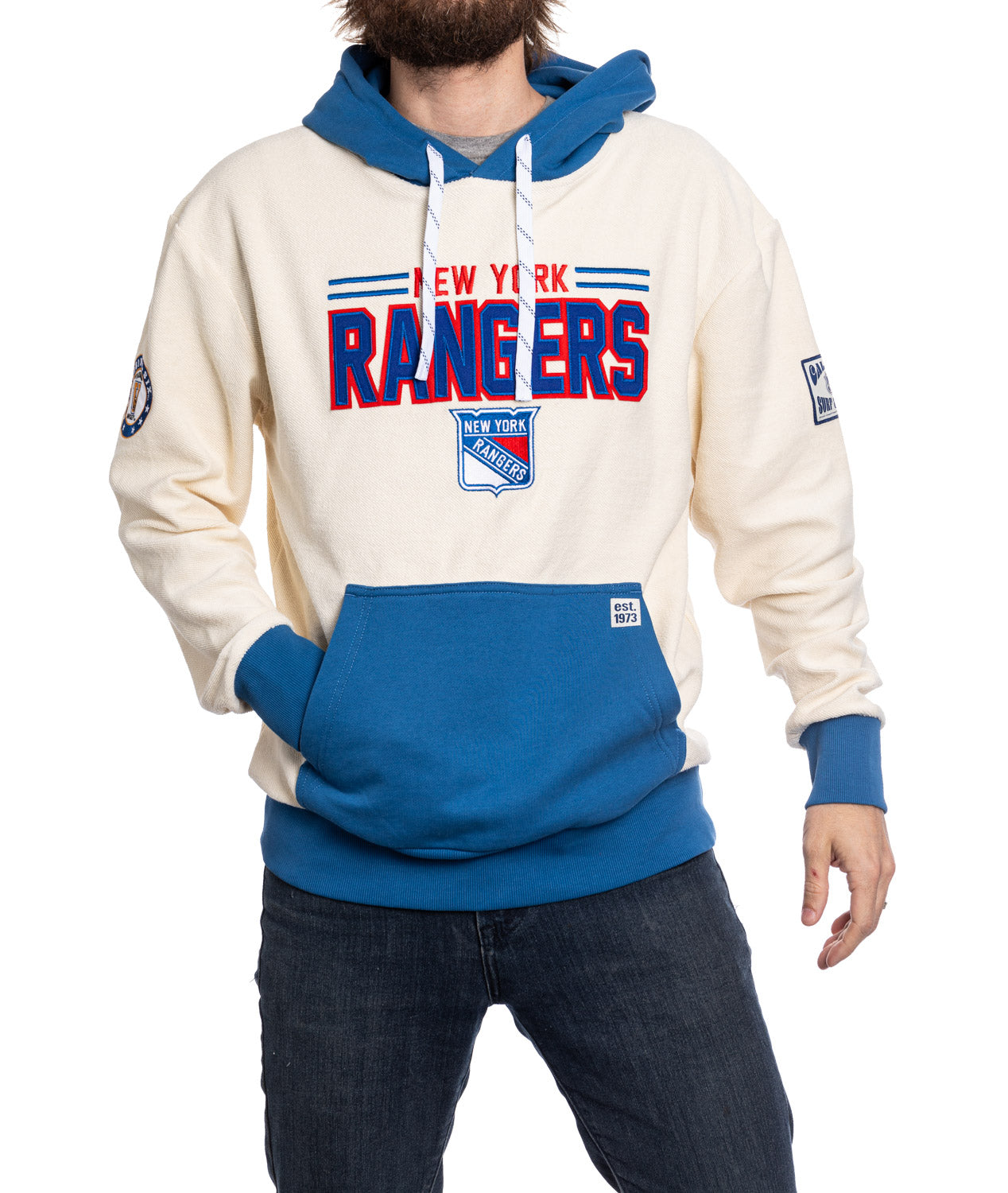 New York Rangers NHL Unisex Reverse Terry Retro Premium Hoodie - Shopthatapp.ca