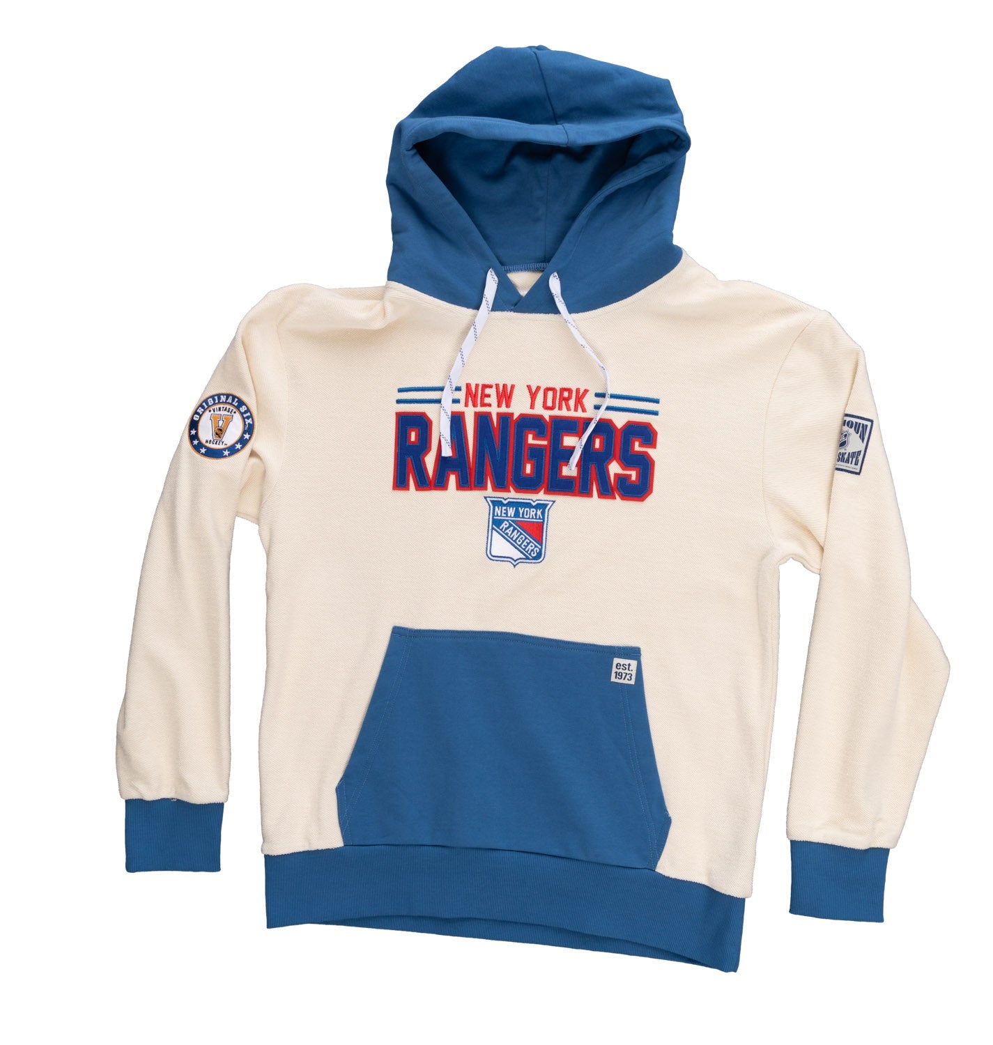 New York Rangers NHL Unisex Reverse Terry Retro Premium Hoodie - Shopthatapp.ca