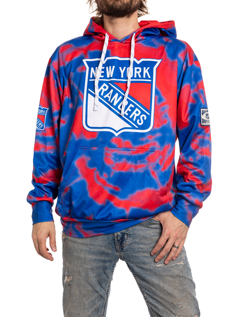 New York Rangers NHL Tie Dye Sublimation Pullover Hoodie - Shopthatapp.ca