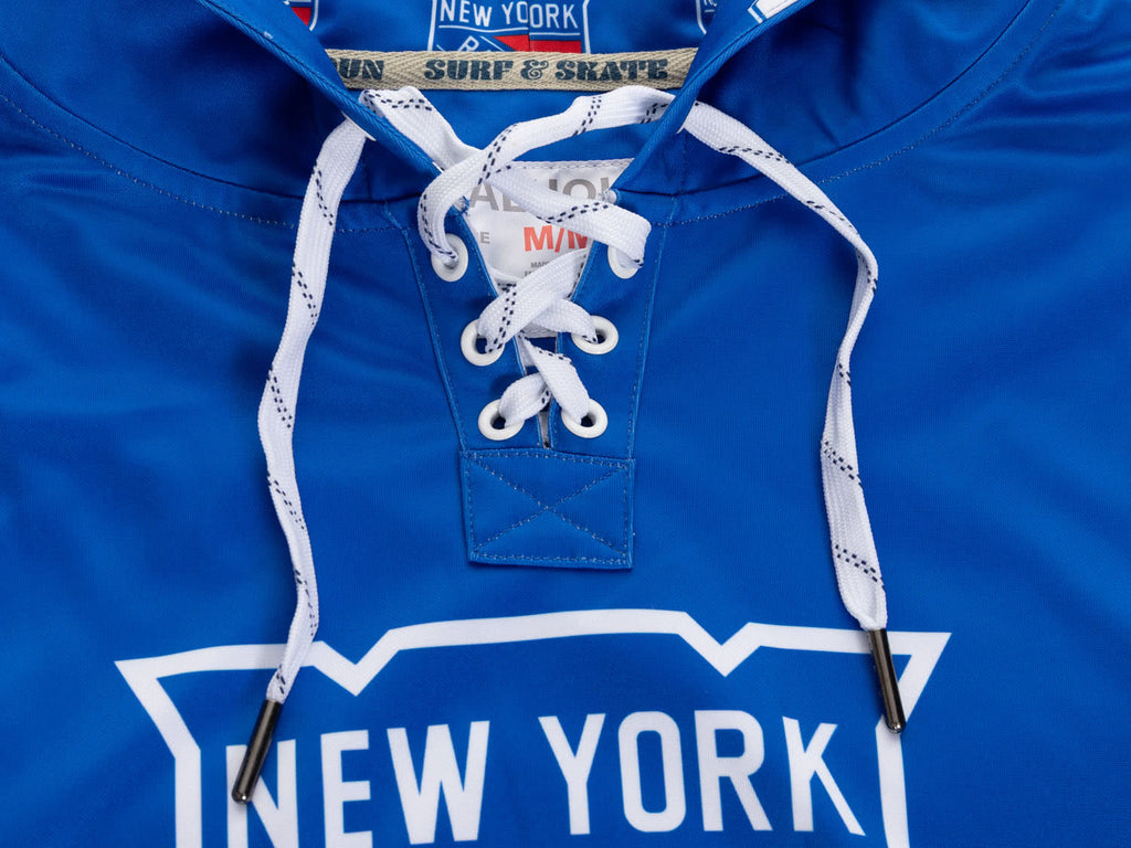 New York Rangers Hockey Lace Hoodie - Shopthatapp.ca
