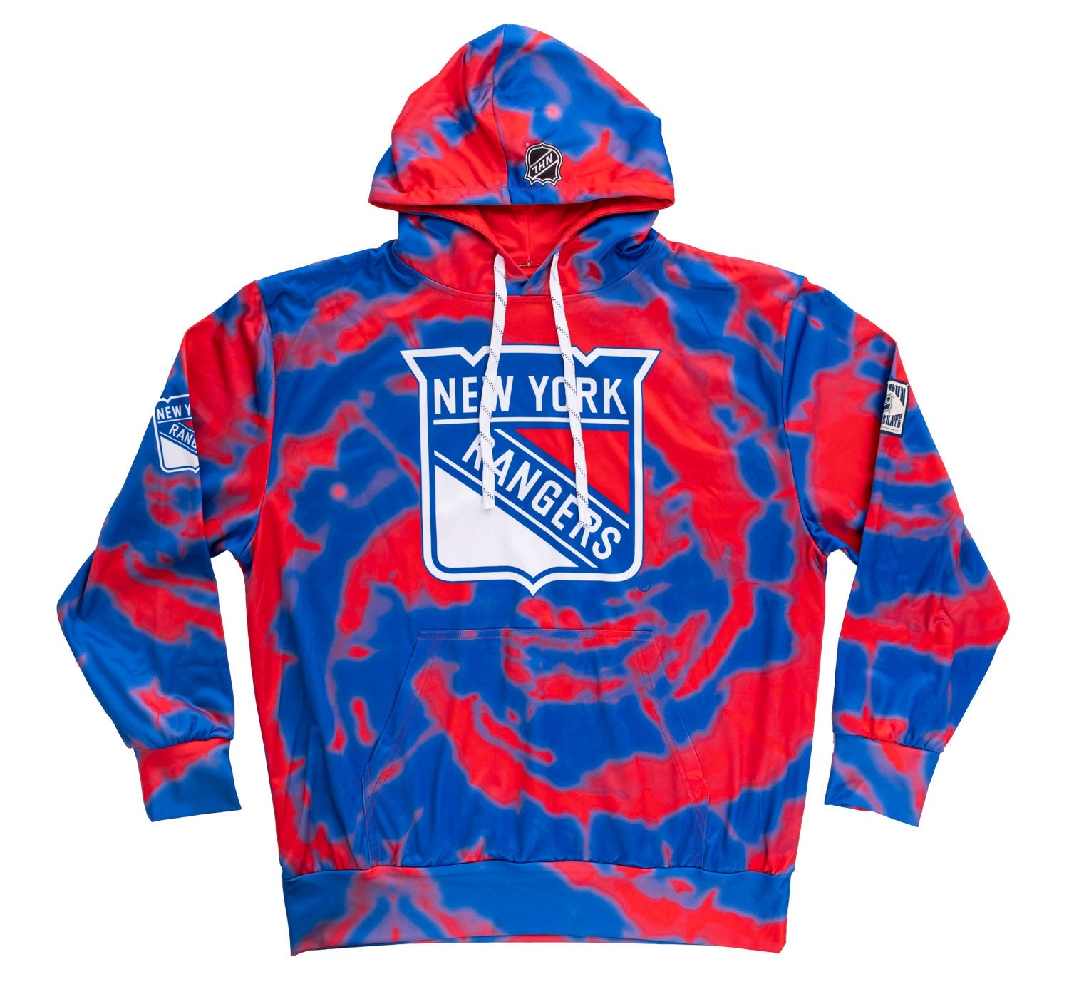 New York Rangers NHL Tie Dye Sublimation Pullover Hoodie - Shopthatapp.ca