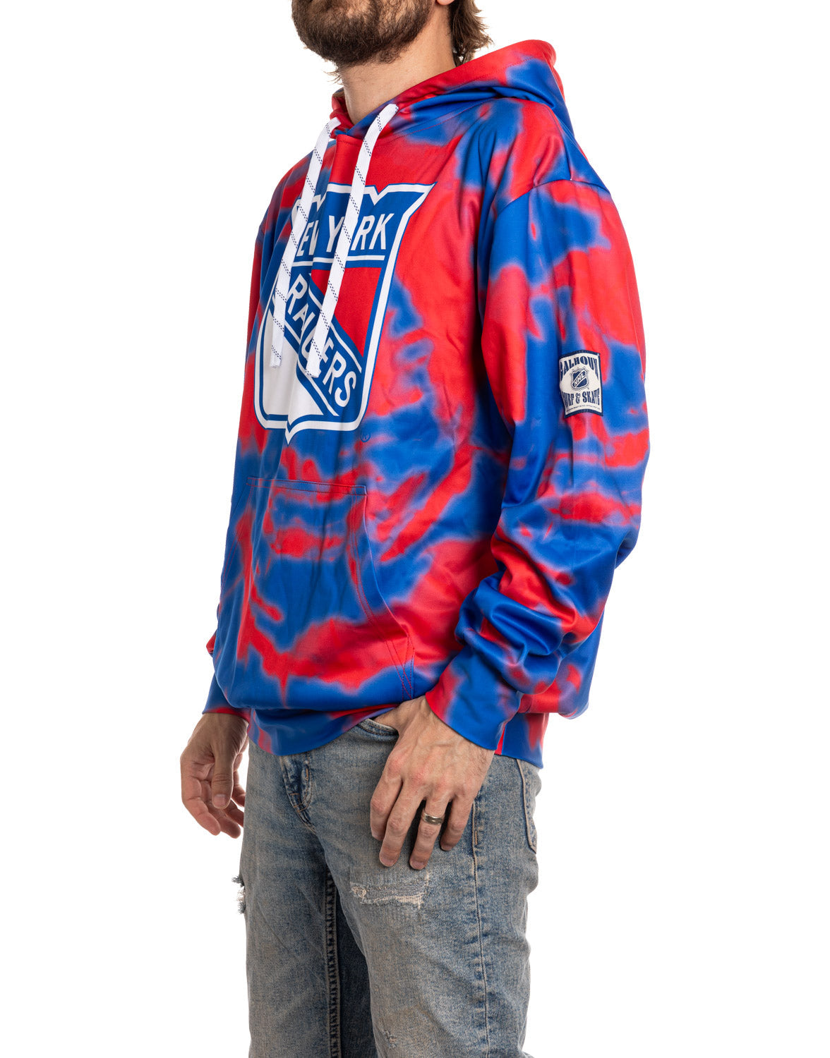 New York Rangers NHL Tie Dye Sublimation Pullover Hoodie - Shopthatapp.ca