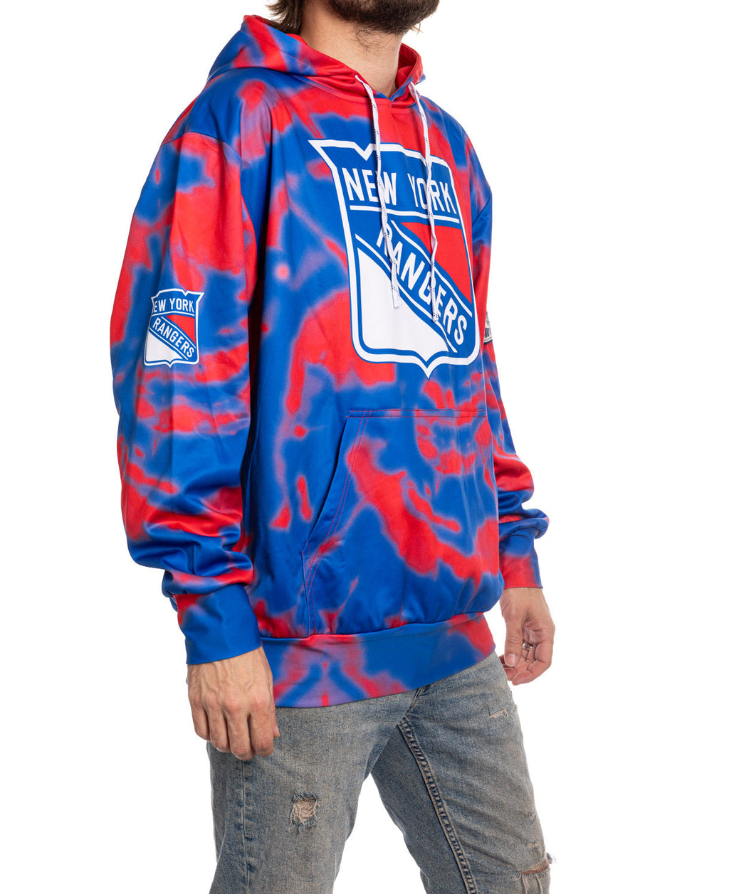 New York Rangers NHL Tie Dye Sublimation Pullover Hoodie - Shopthatapp.ca