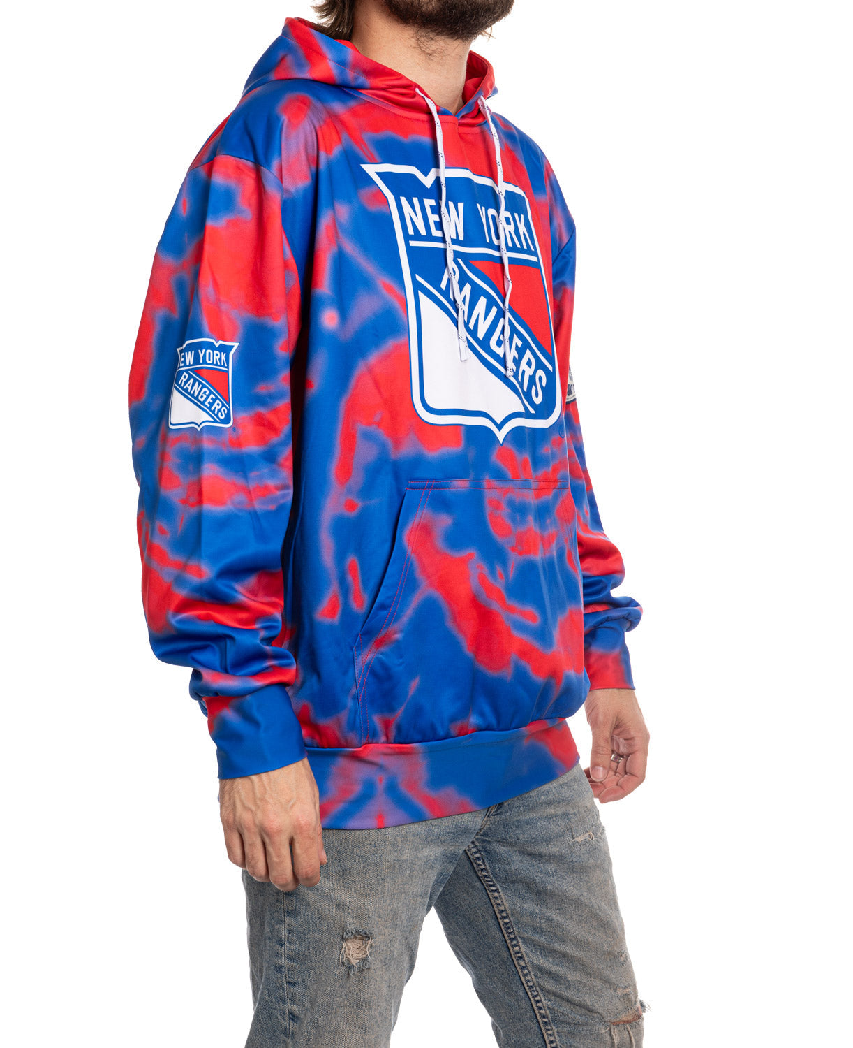 New York Rangers NHL Tie Dye Sublimation Pullover Hoodie - Shopthatapp.ca