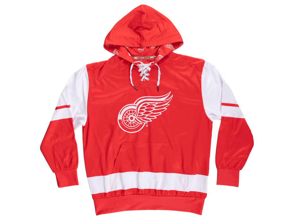 Detroit Red Wings Hockey Lace Hoodie - Shopthatapp.ca