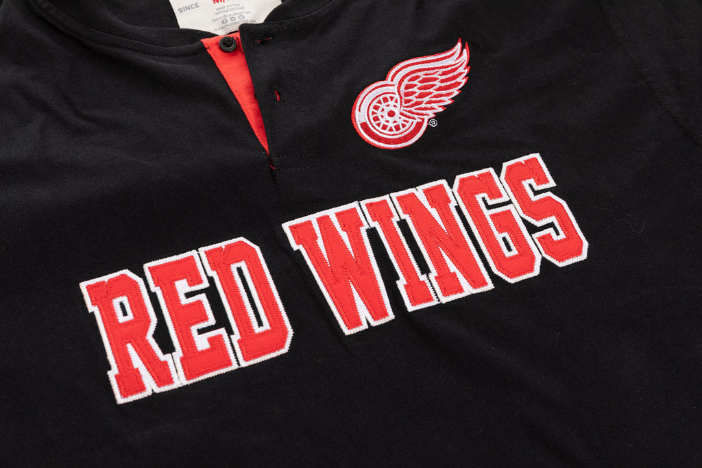NHL Detroit Red Wings Long Sleeve Henley - Shopthatapp.ca