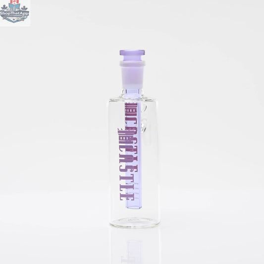 Castle Glassworks 14mm 4-slit ash catcher, removable with enhanced filtration design, for smoking pipes and bongs.