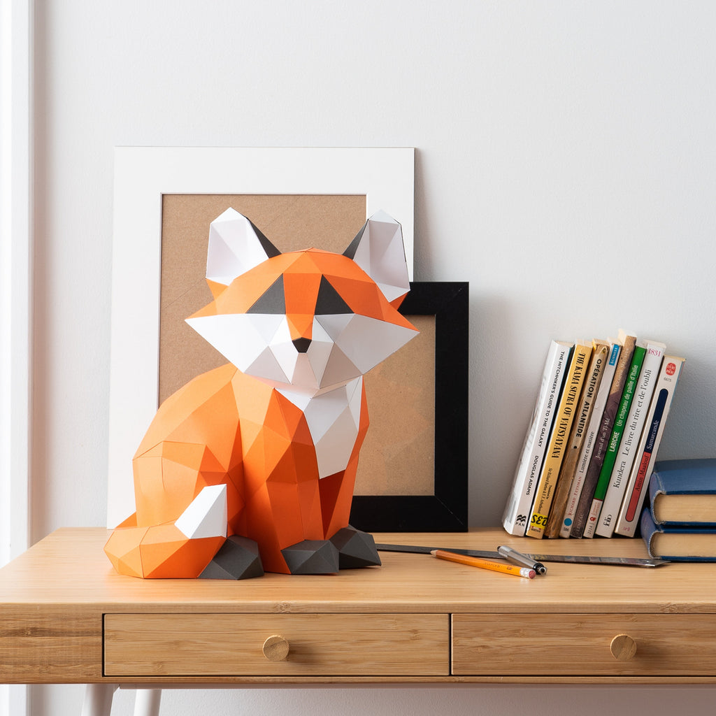 DIY Baby Fox 3D Origami paper model Kit - Www.Shopthatapp.ca