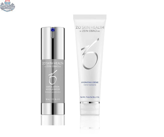 Image of Monarch MD Renew and Replenish Duo featuring hydrating cream and exfoliation accelerator bottles.