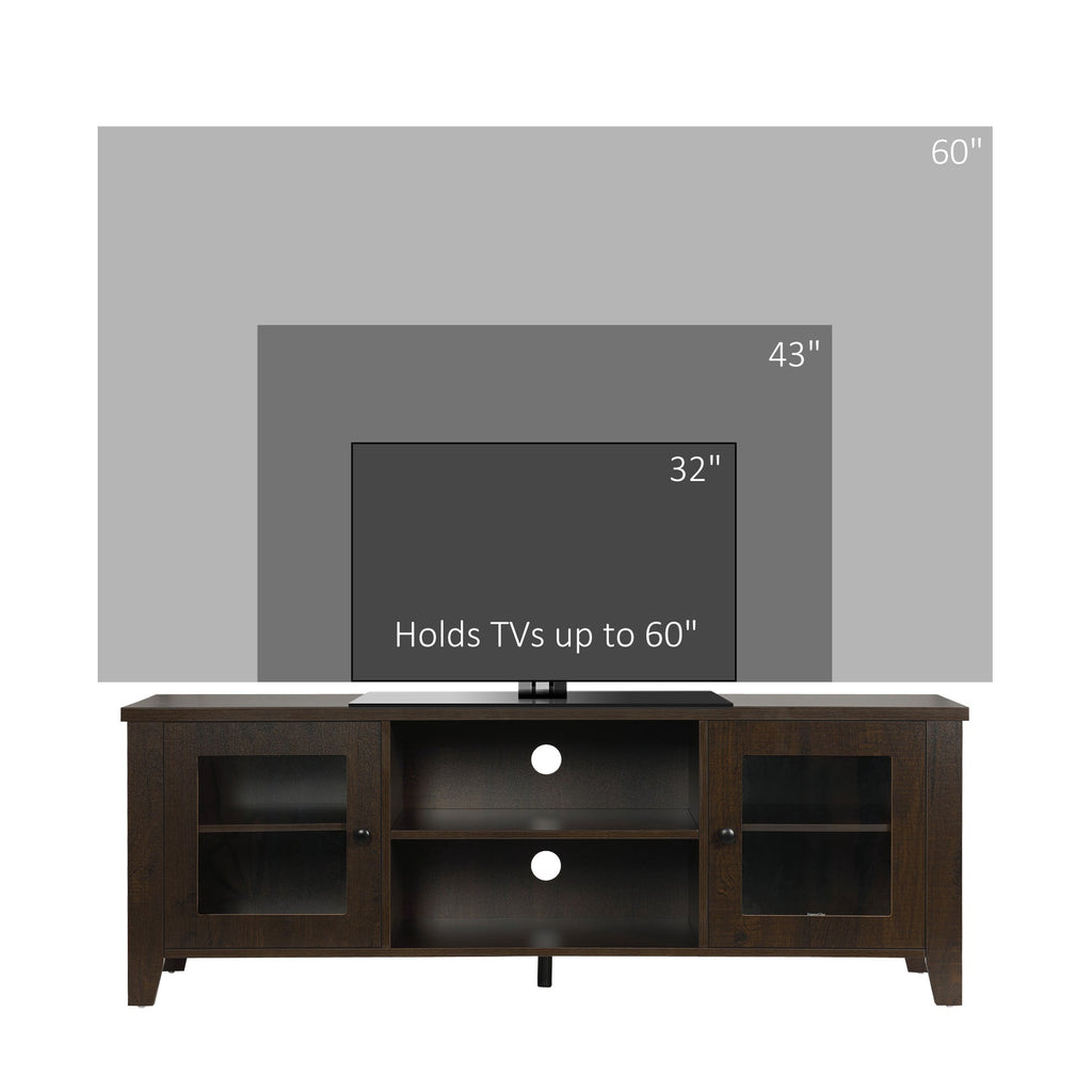 MacKenzie TV Stand for TVs up to 65 inches-Coffee Brown