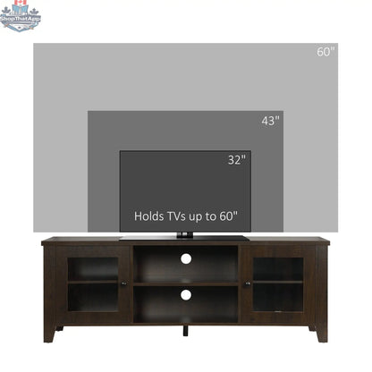 MacKenzie TV Stand for TVs up to 65 inches-Coffee Brown - Shopthatapp.ca