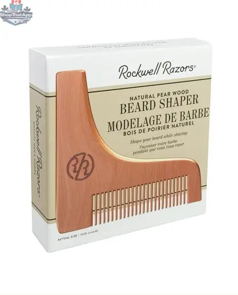 Rockwell Razors Natural Beard Shaper in Pear Wood (Case Pack of 4) - Shopthatapp.ca