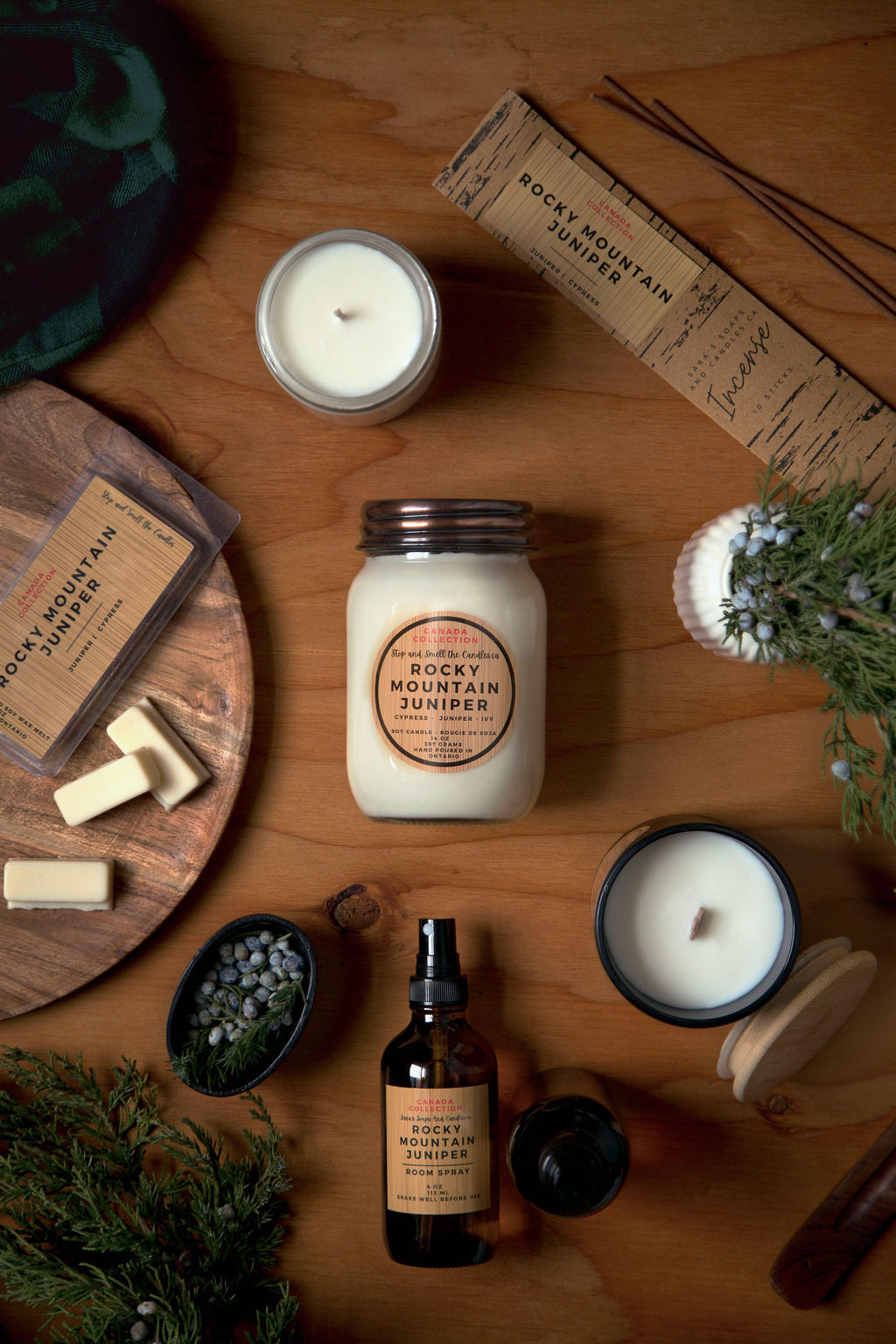 Rocky Mountain Juniper:  14oz Soy Candle - Shopthatapp.ca